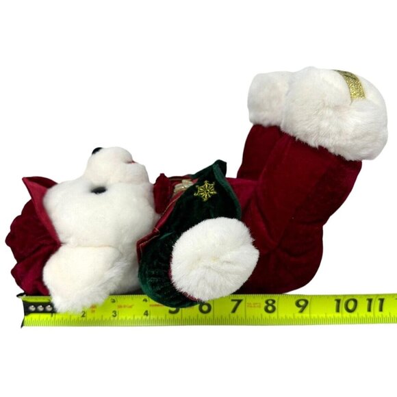 Vintage 1998 DanDee Snowflake Teddy Bear Collectible White Plush Stuffed Animal - Picture 7 of 8